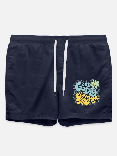 Good day and flower - Swim Trunks - french navy