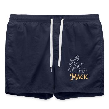Feel the Magic - Ski Jumping - Swim Trunks - french navy - Front - AI Model Male 185 light (185cm)