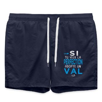 perfection adopte un Val Cadeau Valerian Valentin - Short de bain - bleu marine - Devant - AI Model Male 185 light (185cm)