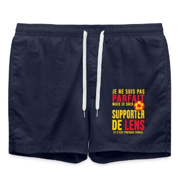 supporter football Lens Humour foot Club lensois - Short de bain - bleu marine - Devant - AI Model Male 185 light (185cm)