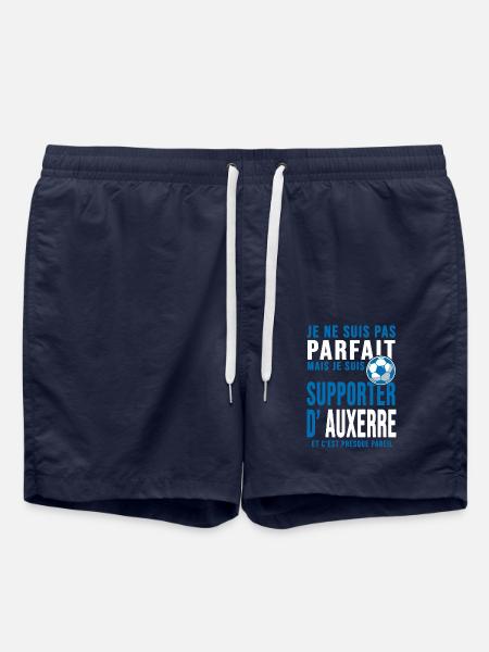 supporter football auxerre sport Club auxerrois - Short de bain - bleu marine