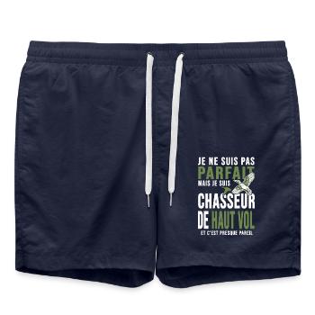 Chasseur de haut vol parfait cadeau cool chasse - Short de bain - bleu marine - Devant - AI Model Male 185 light (185cm)