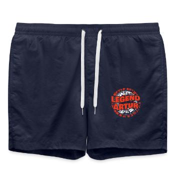 Man Artur - Swim Trunks - french navy - Front - AI Model Male 185 light (185cm)