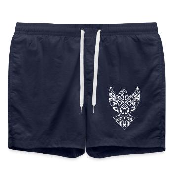 Tatouage Tribal Aigle Tatouage Aztèque - Short de bain - bleu marine - Devant - AI Model Male 185 light (185cm)
