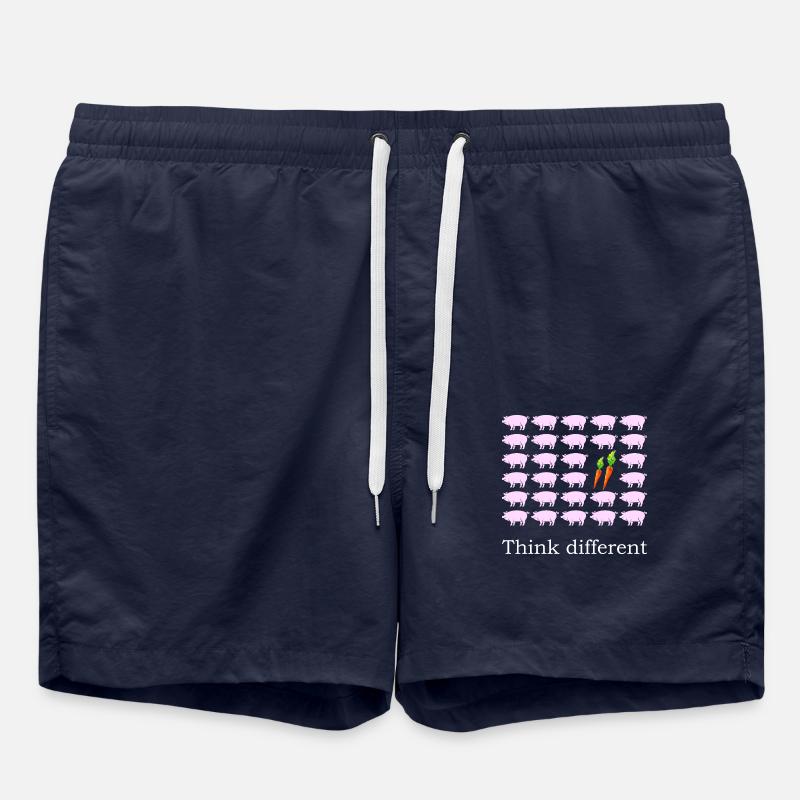 Think different - Vegetarier Bio - Short de bain - bleu marine