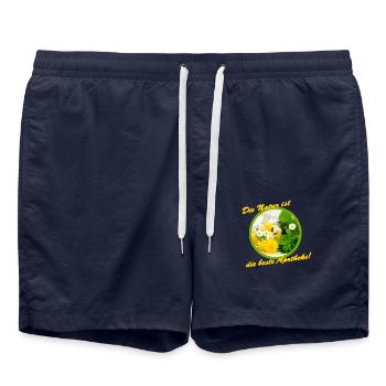 die natur ist die beste apotheke - Badeshorts - French Navy - Vorne - AI Model Male 185 light (185cm)