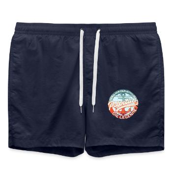 PAPITÄN - Die Legende - Retrocolor - Badeshorts - French Navy - Vorne - AI Model Male 185 light (185cm)