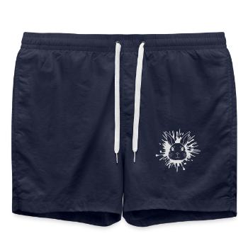 Splash drops of rabbit splashes of color - Swim Trunks - french navy - Front - AI Model Male 185 light (185cm)