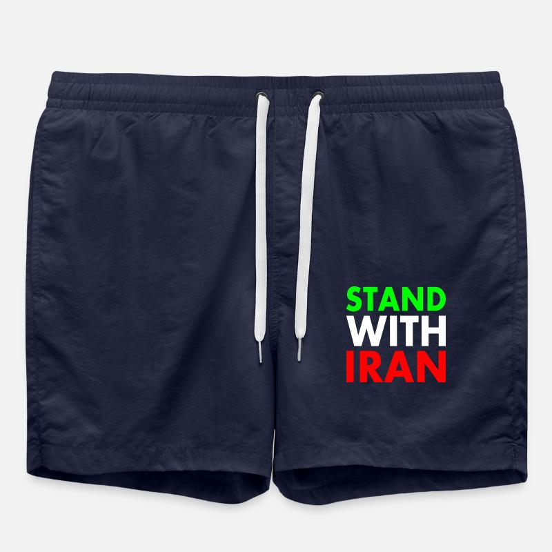 Stand with iran - Badeshorts - French Navy