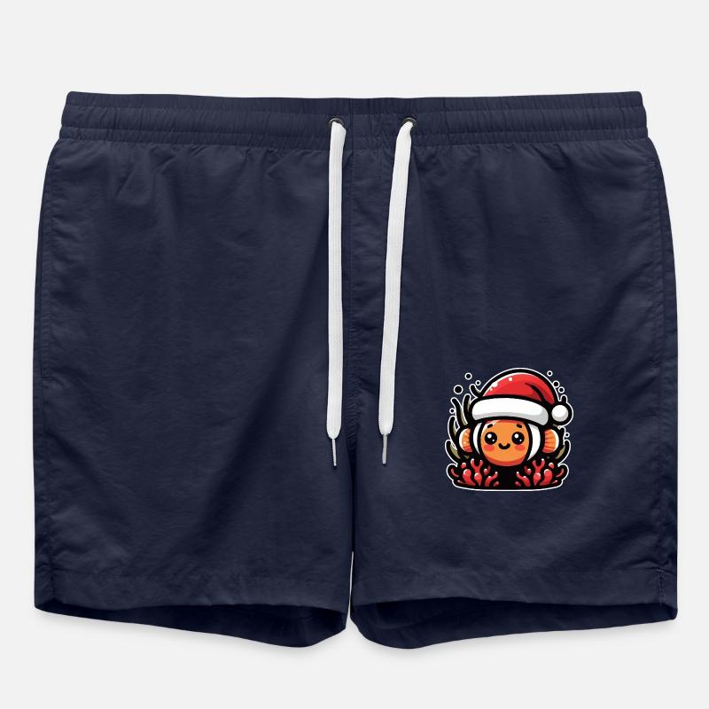 Anémone Poisson Clown Noël - Short de bain - bleu marine