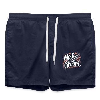 Groom Wedding Marriage - Swim Trunks - french navy - Front - AI Model Male 185 light (185cm)