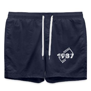 Geboren 1987 - Badeshorts - French Navy - Vorne - AI Model Male 185 light (185cm)
