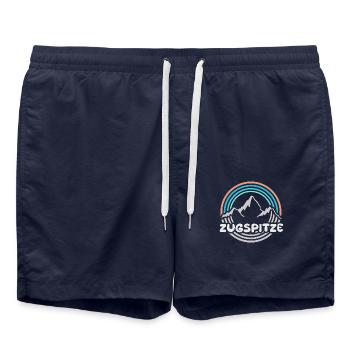 Zugspitze as a mountain - Swim Trunks - french navy - Front - AI Model Male 185 light (185cm)