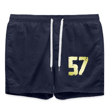 57 Number Vintage - Swim Trunks - french navy - Front - AI Model Male 185 light (185cm)