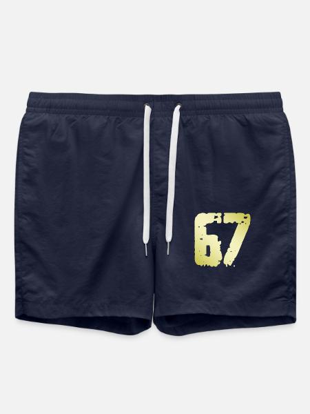 67 Zahl Vintage - Badeshorts - French Navy