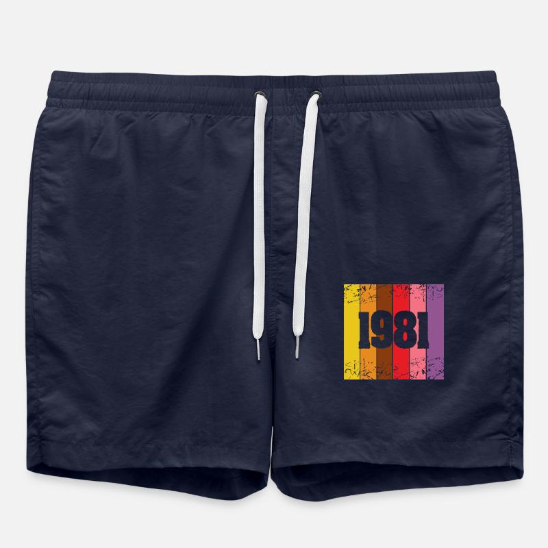 Year 1981 - Swim Trunks - french navy
