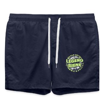 Mrs. Bee - Swim Trunks - french navy - Front - AI Model Male 185 light (185cm)