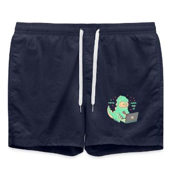Liebe 💘 I frog amoi mai AI - Badeshorts - French Navy - Vorne - AI Model Male 185 light (185cm)