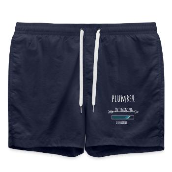 Plumber in Ausbildung Geschenk - Badeshorts - French Navy - Vorne - AI Model Male 185 light (185cm)