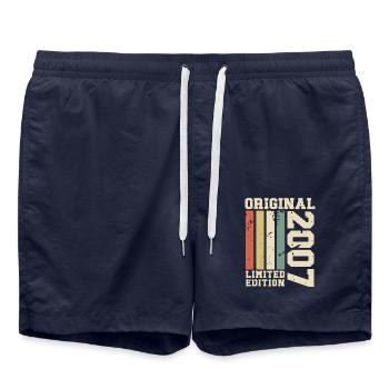 2007 Vintage Born Vintage Cadeau d’anniversaire - Short de bain - bleu marine - Devant - AI Model Male 185 light (185cm)