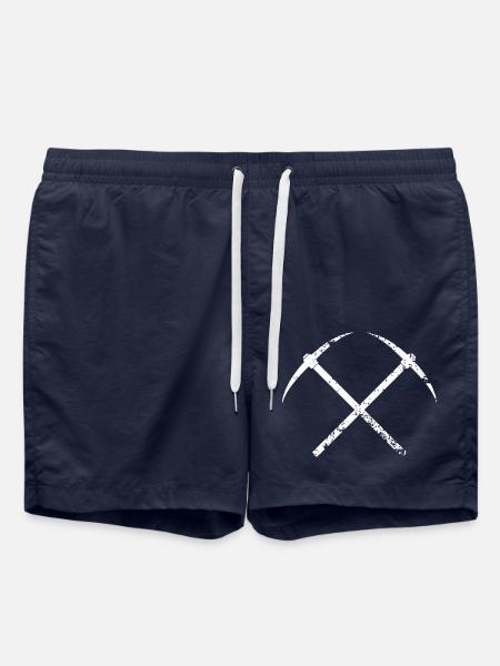 Pickaxes Used Look - Swim Trunks - french navy