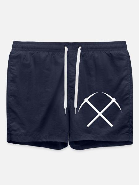 Pickaxes Vector - Swim Trunks - french navy