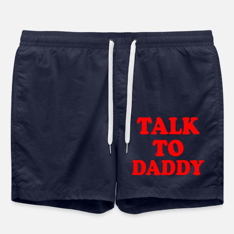 Talk to daddy - Short de bain - bleu marine