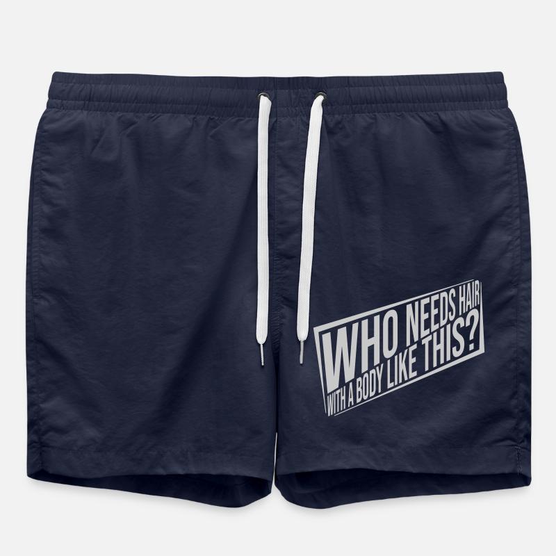 Who Needs Hair Saying - Swim Trunks - french navy