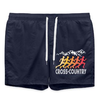 Cross Country Sport Running Laufen - Badeshorts - French Navy - Vorne - AI Model Male 185 light (185cm)