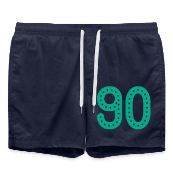 90 YEARS. 90th ANNIVERSARY. ANNIVERSARY 90 YEARS. 90 - Swim Trunks - french navy - Front - AI Model Male 185 light (185cm)