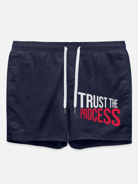 trust the process Quote - Swim Trunks - french navy