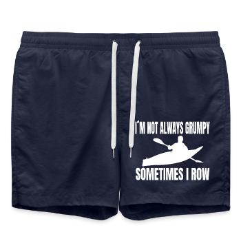 Rowing Saying Rowing Club Funny Rowing Rower - Swim Trunks - french navy - Front - AI Model Male 185 light (185cm)