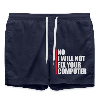 not fix your computer - Swim Trunks - french navy - Front - AI Model Male 185 light (185cm)