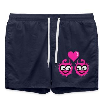 Amour monstre - Short de bain - bleu marine - Devant - AI Model Male 185 light (185cm)