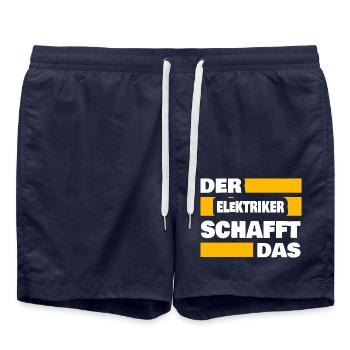 Geschenk für Elektriker - Badeshorts - French Navy - Vorne - AI Model Male 185 light (185cm)