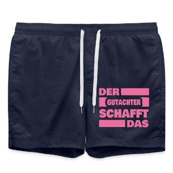 Arbeit Gutachter - Badeshorts - French Navy - Vorne - AI Model Male 185 light (185cm)