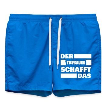 Génie civil - Short de bain - cobalt blue - Devant