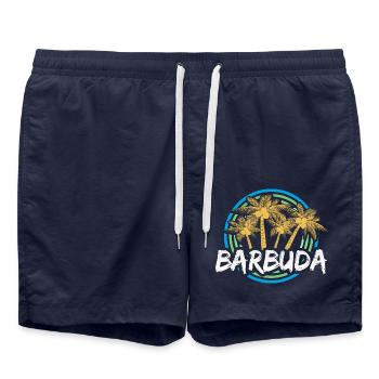 Gift for Barbuda - Swim Trunks - french navy - Front - AI Model Male 185 light (185cm)