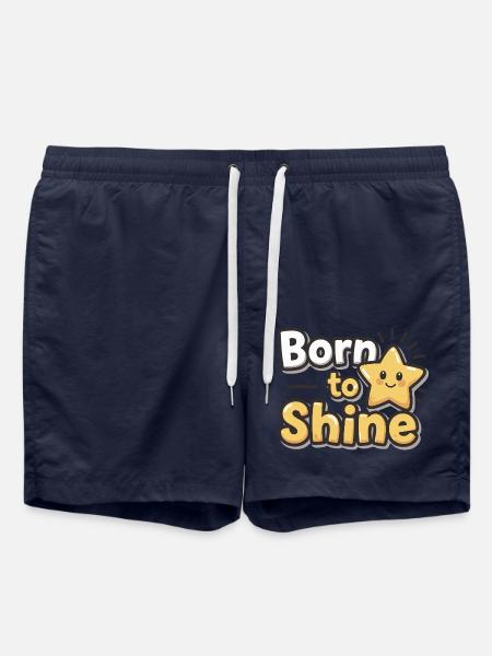 Né pour briller – Strahlender Stern - Short de bain - bleu marine