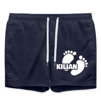 Naissance de Kilian - Short de bain - bleu marine - Devant - AI Model Male 185 light (185cm)