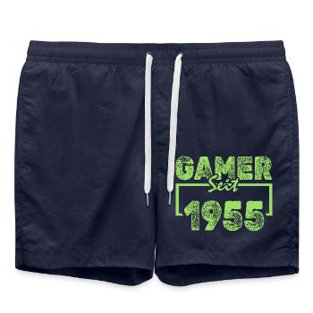 1955 - Short de bain - bleu marine - Devant - AI Model Male 185 light (185cm)