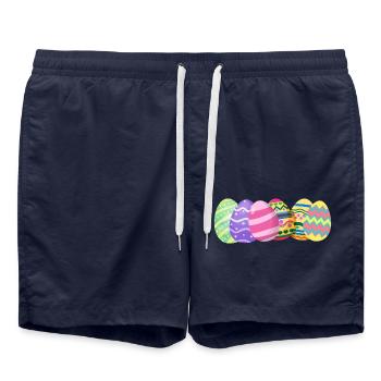 Œufs de Pâques - Short de bain - bleu marine - Devant - AI Model Male 185 light (185cm)
