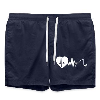 La pêche est un battement de cœur pour les pêcheurs - Short de bain - bleu marine - Devant - AI Model Male 185 light (185cm)