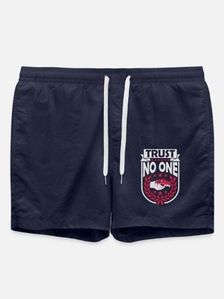 trust no one quote - Swim Trunks - french navy