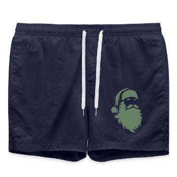 Santa Claus Silhouette: Christmas Magic - Swim Trunks - french navy - Front - AI Model Male 185 light (185cm)