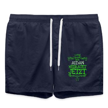 Aidan als Bachelor - Badeshorts - French Navy - Vorne - AI Model Male 185 light (185cm)