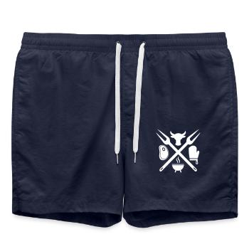 grilling - Swim Trunks - french navy - Front - AI Model Male 185 light (185cm)