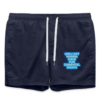 veulent avoir des droits fondamentaux - Short de bain - bleu marine - Devant - AI Model Male 185 light (185cm)
