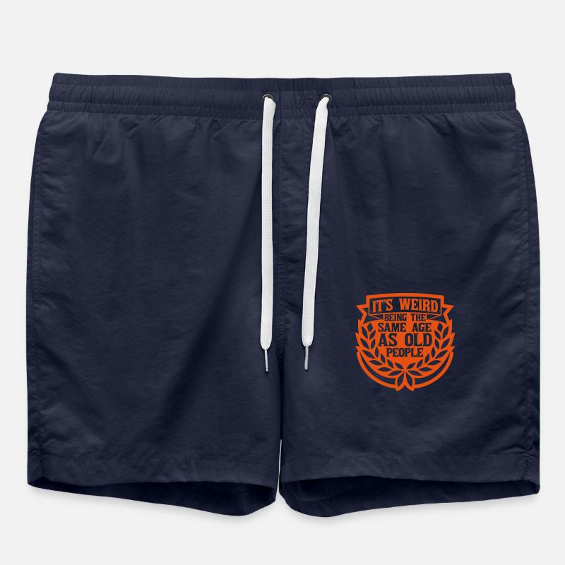 être âgé - Short de bain - bleu marine