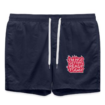 not getting ready today - Badeshorts - French Navy - Vorne - AI Model Male 185 light (185cm)